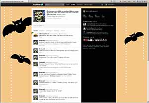 Halloween Twitter Background picture with Spiders.