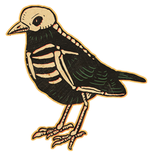 Skeleton Twitter Bird picture - Halloween twitter