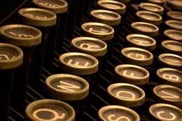 Antique manual typewriter keys - qwerty